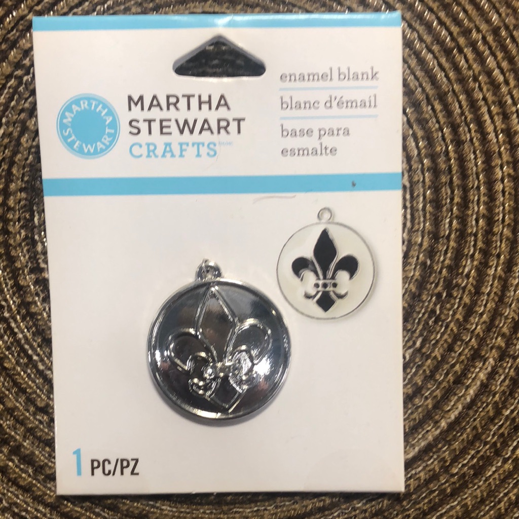 Martha Stewart Enamel Blank Fleur De Lis